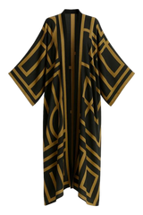 African Geometric Print Kimono