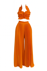 Bold Sunset Orange Two-Piece Set