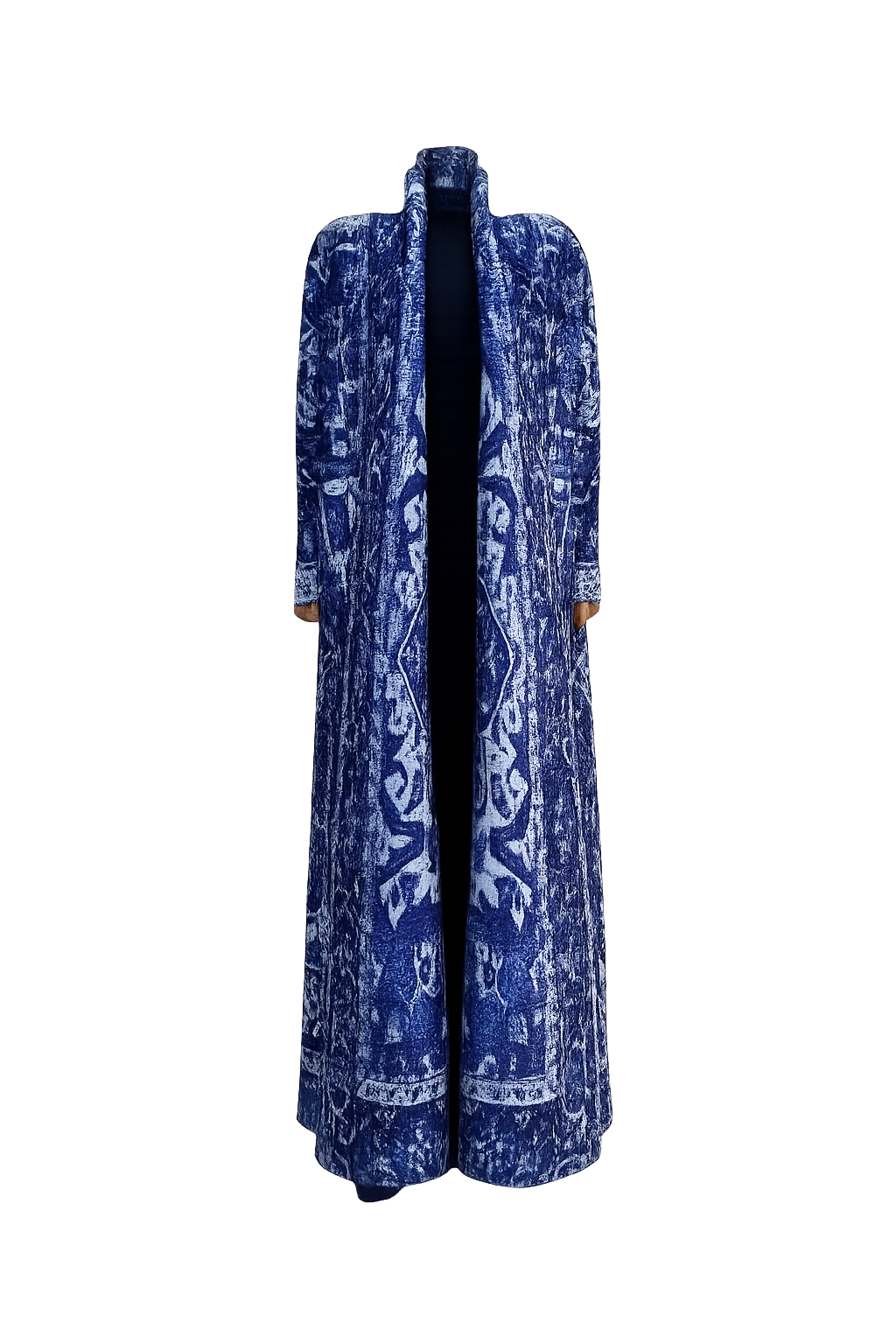 Tribal Print Long Pleated Kimono