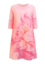 Blush Pink Pleated A-Line Dress