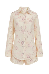 Elegant Floral Embroidered Sheer Two-Piece Set