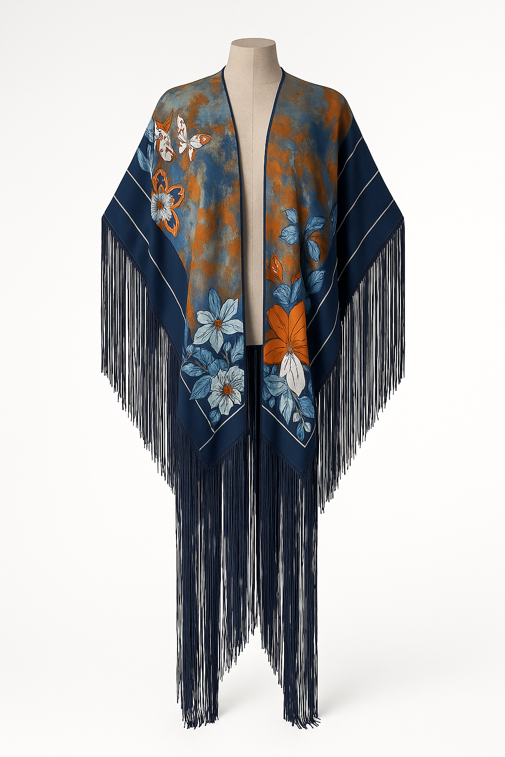 Artistic Fringe Detail Summer Kimono