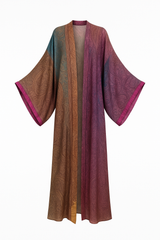 Unique Artistic Patchwork Design Long Kimono Dress