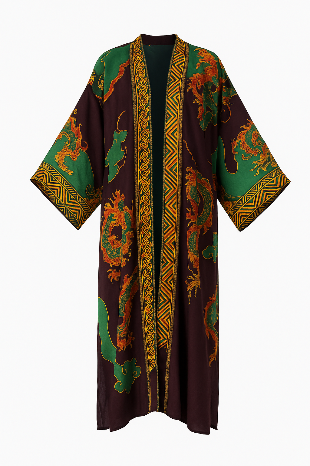 Luxurious Ornate Pattern Kimono Dress