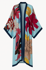 Eclectic Polka Dot Pattern Statement Kimono Dress