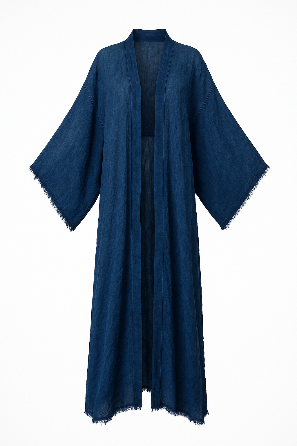 Casual Blue Denim Inspired Kimono Dress