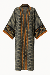 Bohemian Style Open Front Duster Kimono Dress