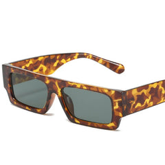 Chic Patterned Rectangular Sunglasses