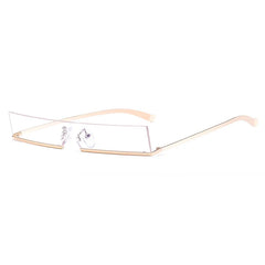 Chic Minimalist Half Frame Sunglasses