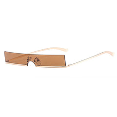 Chic Minimalist Half Frame Sunglasses