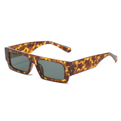 Chic Patterned Rectangular Sunglasses