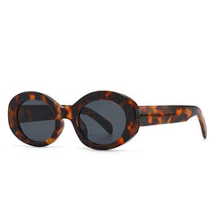 Chic Grey Marble Pattern Oval Sunglasses