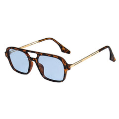 Chic Tortoise Shell Square Aviator Sunglasses