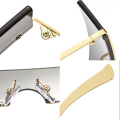 Chic Minimalist Half Frame Sunglasses