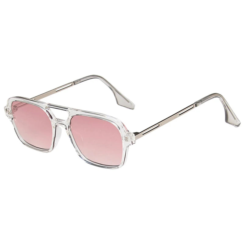 Chic Tortoise Shell Square Aviator Sunglasses