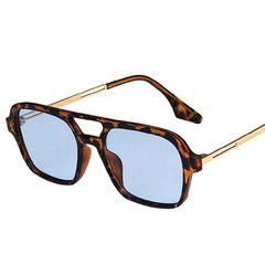 Chic Tortoise Shell Square Aviator Sunglasses