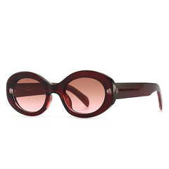 Chic Grey Marble Pattern Oval Sunglasses