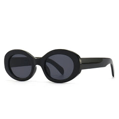 Chic Grey Marble Pattern Oval Sunglasses