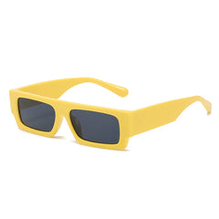 Chic Patterned Rectangular Sunglasses