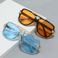 Shauna Retro Square Aviator Sunglasses