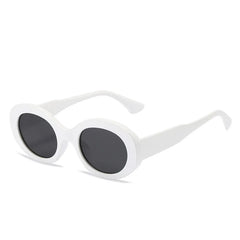 Chic Pastel Blue Oval Sunglasses