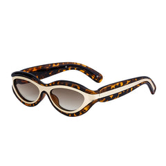 Futuristic Slim Cat-Eye Sunglasses