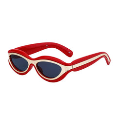 Futuristic Slim Cat-Eye Sunglasses