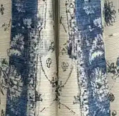 Vintage Indigo Porcelain Print Maxi Coat Dress