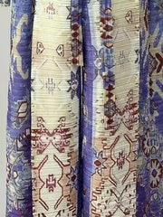 Vintage Indigo Porcelain Print Maxi Coat Dress
