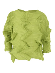 Textured Lime Green Sculpted Top