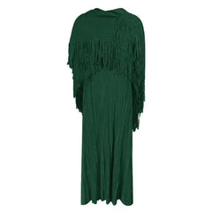 Taupe Pleated Maxi Dress