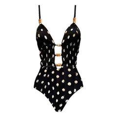 Midnight Glam Polka Dot One-Piece Swimsuit