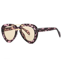 Chic Sculptural Aviator Sunglasses