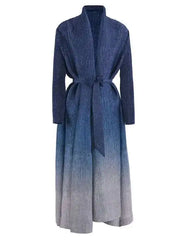 Ombre Knit Wrap Maxi Dress