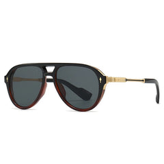 Shauna Retro Double Bridge Aviator Sunglasses