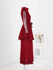 Sophisticated Pleated Midi Dress