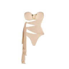 Asymmetrical Cutout One-Shoulder Swimsuit