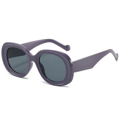 Chic Bright Orange Oval Sunglasses