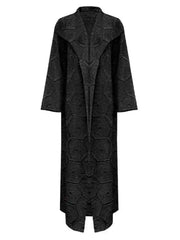 Elegant Textured Maxi Coatdress