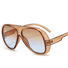 Oversized Gradient Lens Aviator Sunglasses