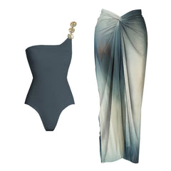 Midnight Allure Tie-Shoulder Swimsuit