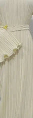 Elegant Ivory Pleated Maxi Dress