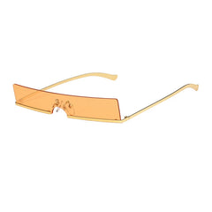 Chic Minimalist Half Frame Sunglasses