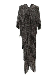 Shimmering Mauve Layered Fringe Dress