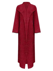 Elegant Textured Maxi Coatdress