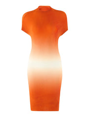 Orange Ombre Bodycon Midi Dress