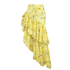 Feminine Ruffle Detail Floral Swimwear