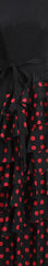 Black Polka Dot Ruffle Tiered Midi Dress