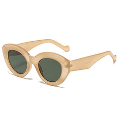 Chic Amber Pattern Oval Sunglasses