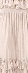 Elegant Beige Ruffle Maxi Dress